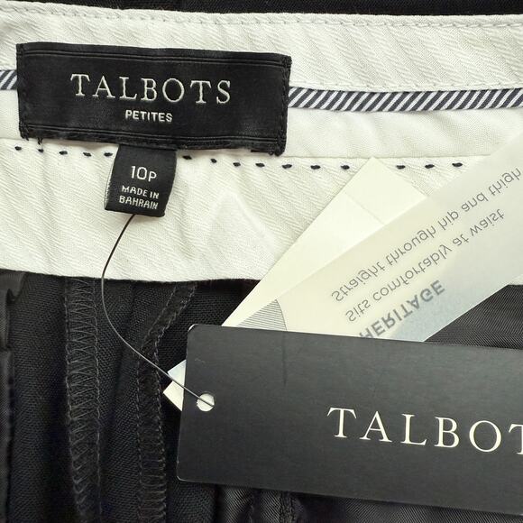 Talbots Petites Wide Leg Classic Trouser Pants Black NWT Size 10P - Picture 10 of 11